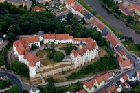 Luftbild Schloss Nossen und Kirche