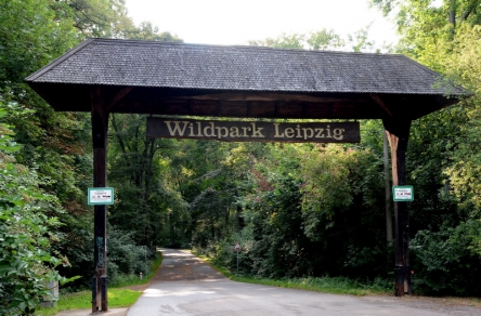 Eingang Wildpark Leipzig