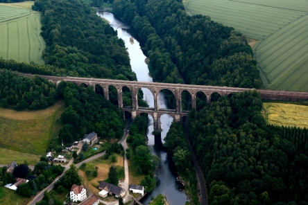 Luftbild Eisenbahnviadukt Göhren