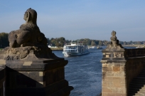 Flussterrasse und Elbschifffahrt Schloss Pillnitz