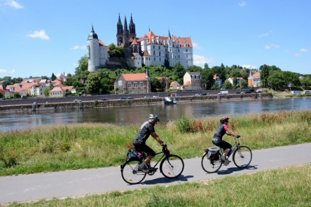 Albrechtsburg mit Elbe-Radweg