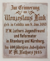 Erinnerungstafel an W. Linck