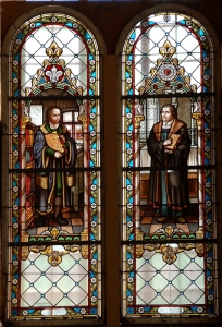 Fenster KKi Grimma (Melanchthon und Luther)