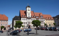 Markt Leisnig mit Rathaus