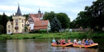 Bootstour - Hinter uns Schloss Podelwitz