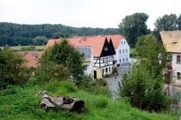 Blick auf das Dorf Höf gen